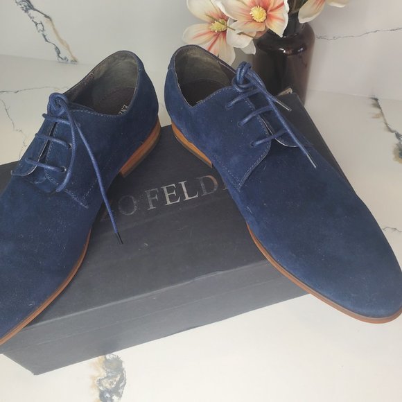 Blue Suede Oxfords - Picture 2 of 14